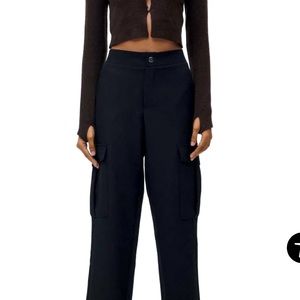 High rise straight cargo pants ZARA